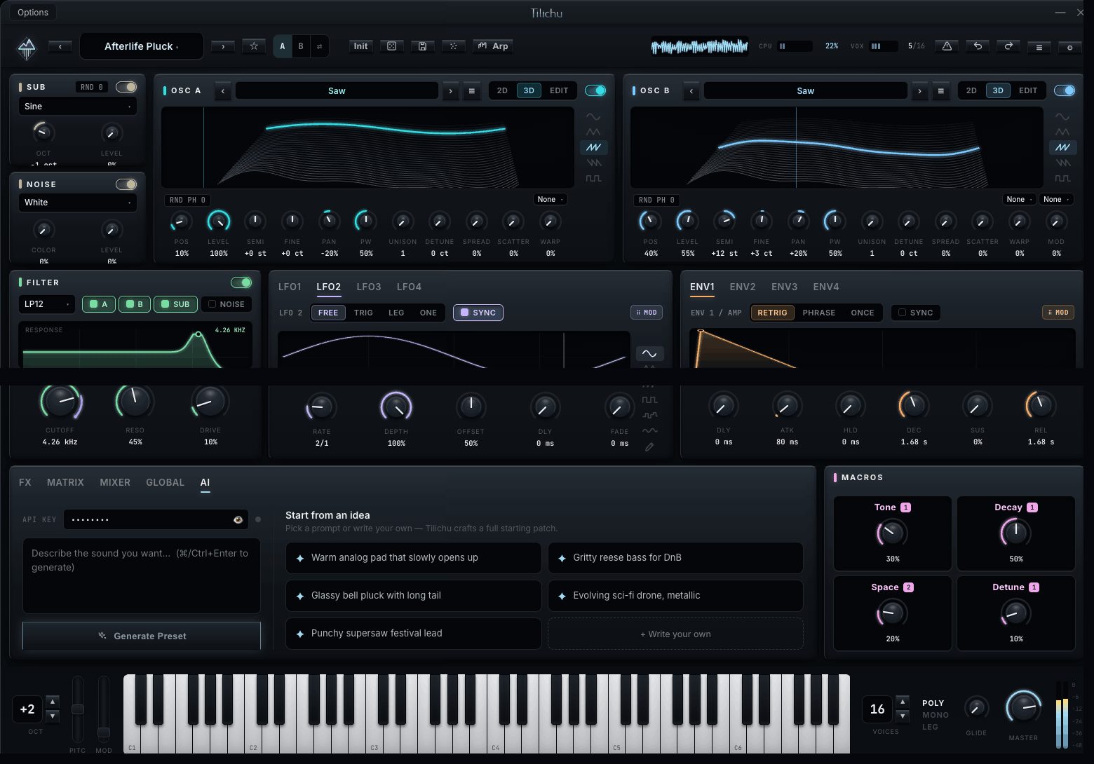 Tilichu AI preset generator
